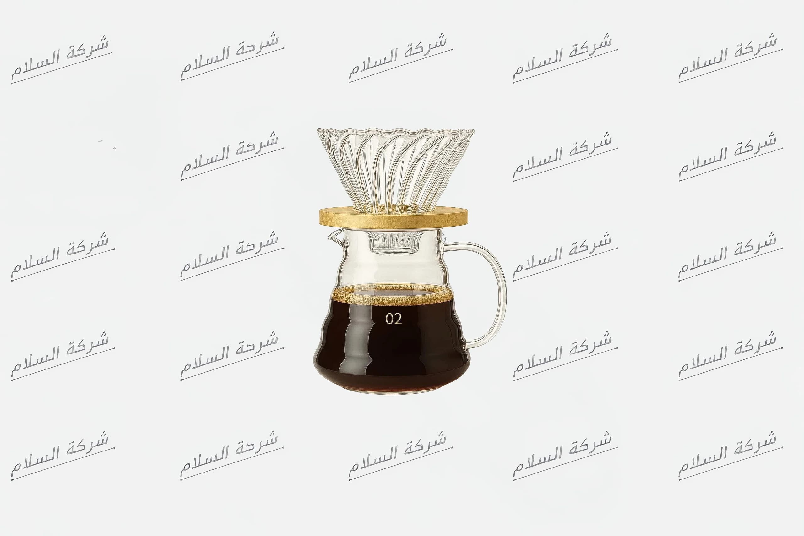طقم تقطير قهوة زجاجي V60 سعة 400 مل