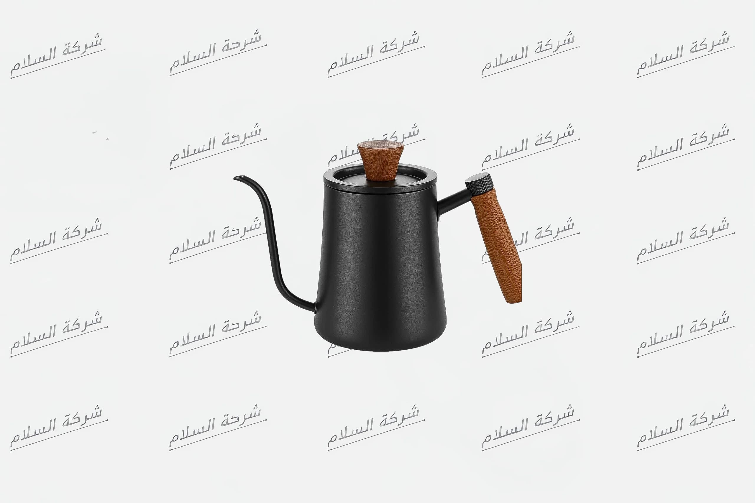 غلاية عنق الإوزة سوداء مطفية