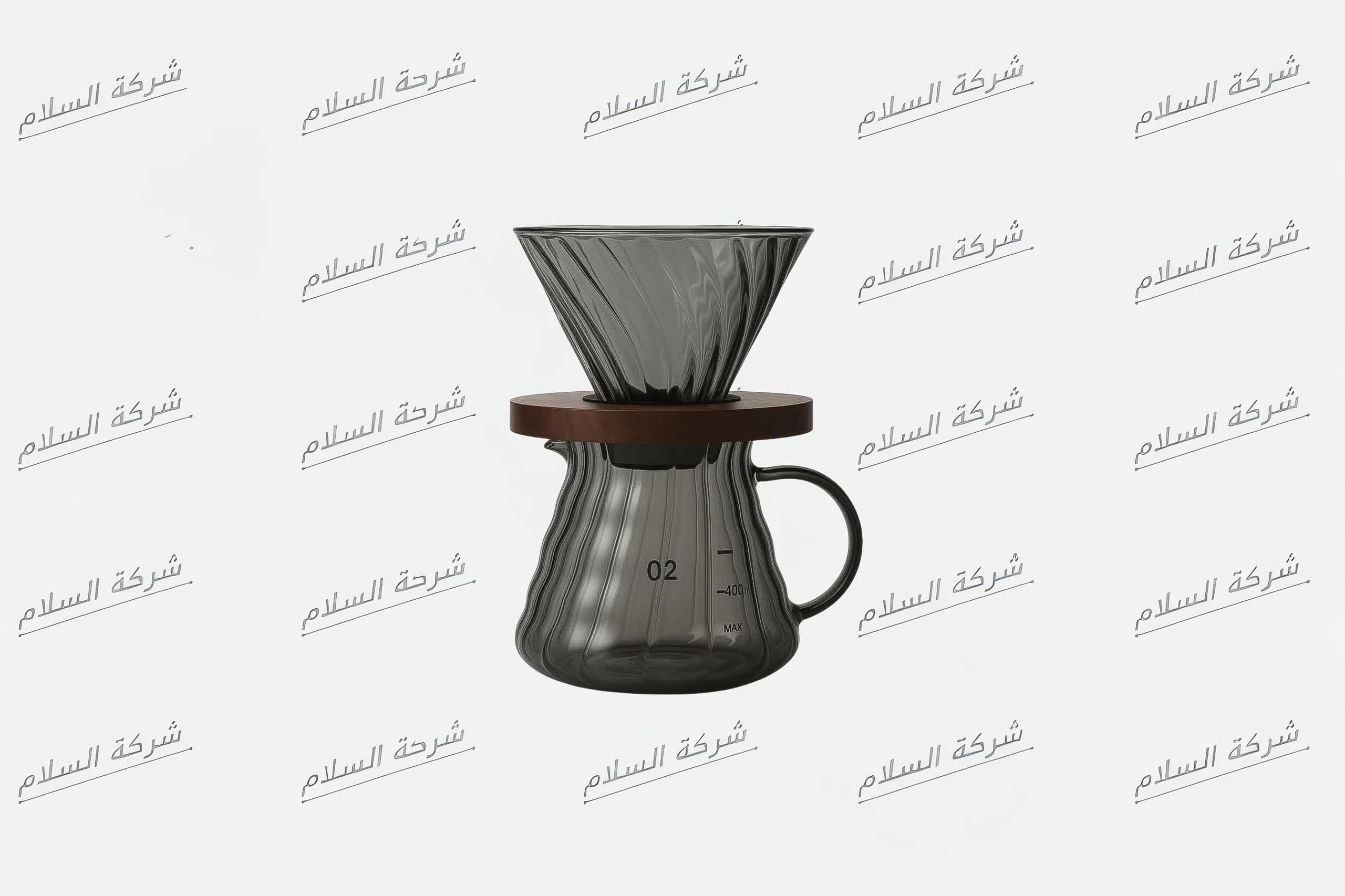 طقم تقطير قهوة زجاجي V60 سعة 400 مل